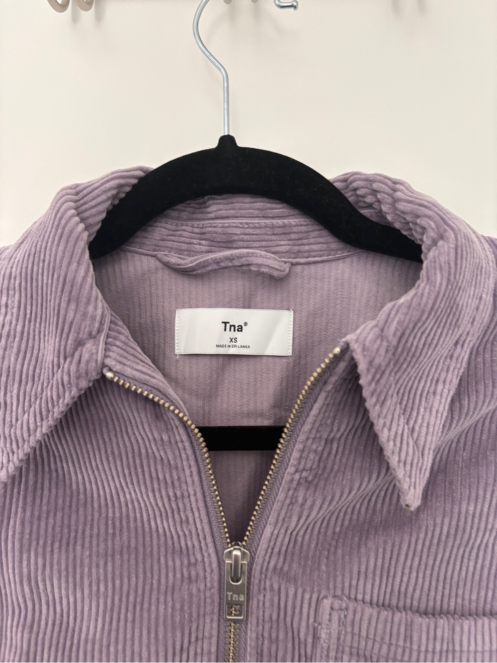 Aritzia Cropped Corduroy Zip Jacket - Lavender - Picture 3 of 5